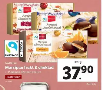 Lidl Marsipan frukt & choklad erbjuda