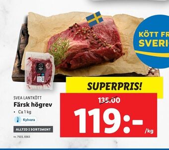 Lidl Färsk högrev erbjuda