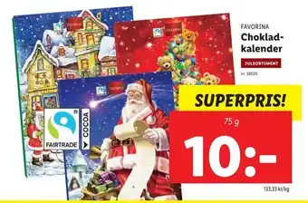 Lidl Choklad- kalender erbjuda