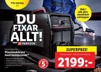 Lidl Plasmaskärare med kompressor erbjuda
