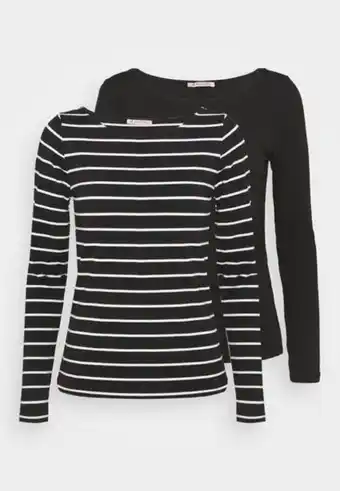 Zalando 2 pack - långärmad tröja - black erbjuda