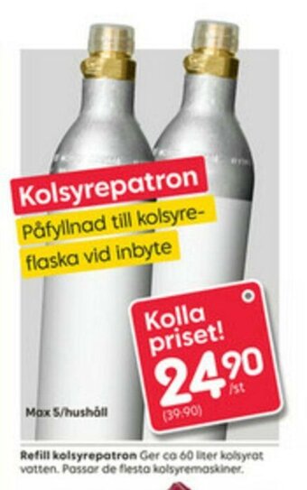 Rusta Refill Kolsyrepatron erbjuda