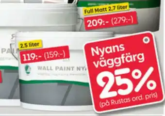 Rusta Nyans väggfärg 2,5 liter erbjuda