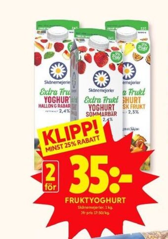 ICA Kvantum Skånemejerier yoghurt erbjuda
