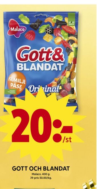 ICA Maxi Gott & blandat original godispåsar erbjuda