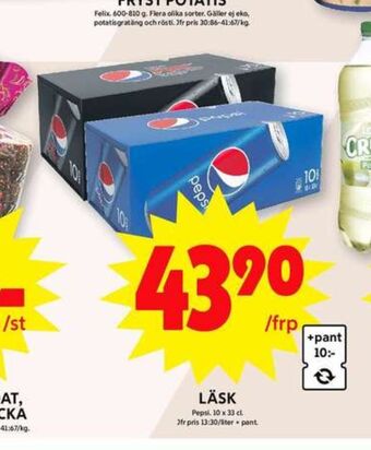 ICA Maxi Pepsi läskedryck erbjuda