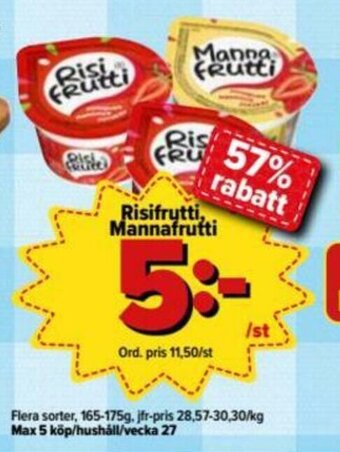 Risifrutti, Mannafrutti 165-175g