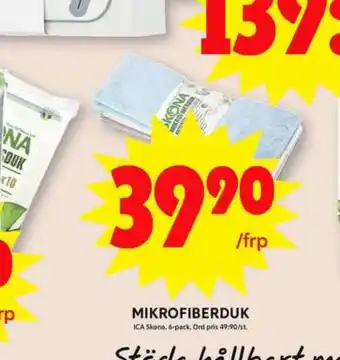 ICA Maxi Skona mikrofiberdukar erbjuda