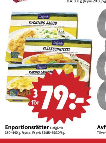 ICA Nära Dafgårds färdigrätter erbjuda