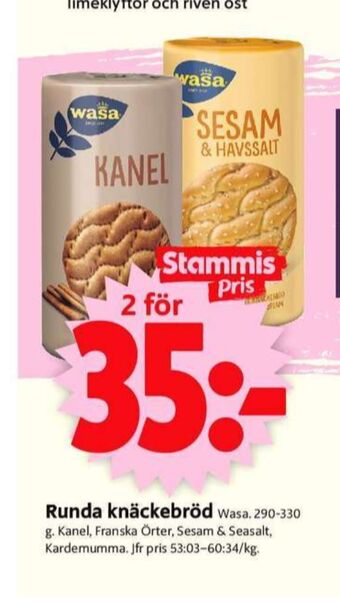 ICA Supermarket Runda knäckebröd erbjuda
