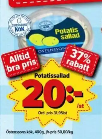 Östenssons Potatissallad 400g erbjuda