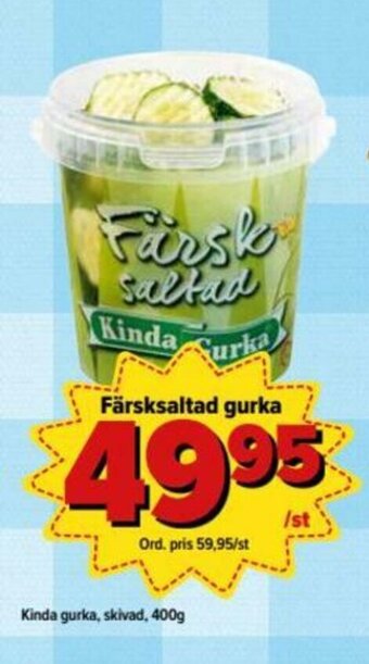 Kinda Gurka Färsksaltad 400g
