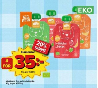 Minstingen Klämmisar 90g