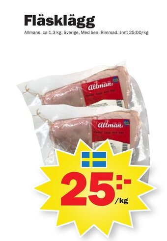 Pekås Fläsklägg erbjuda