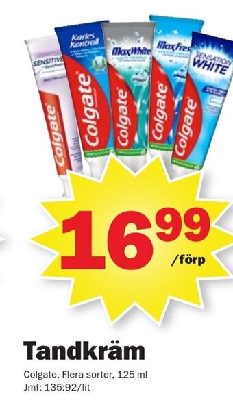 Pekås Tandkräm erbjuda