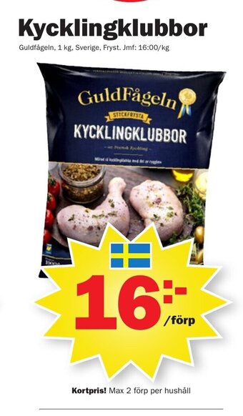 Pekås Kycklingklubbor erbjuda