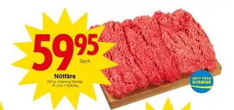 Matöppet Premier nötfärs erbjuda