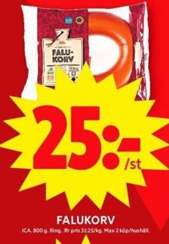 ICA Maxi Falukorv erbjuda