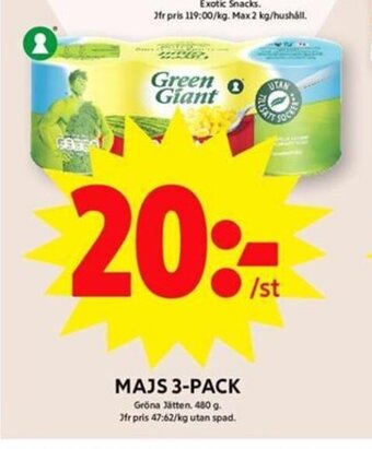 ICA Maxi Majs 3-Pack erbjuda