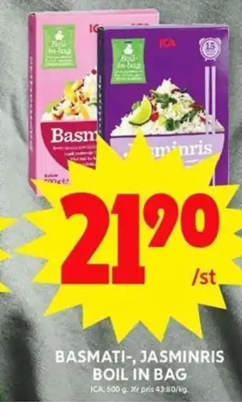Bastmati-, Jasminris Boil In Bag