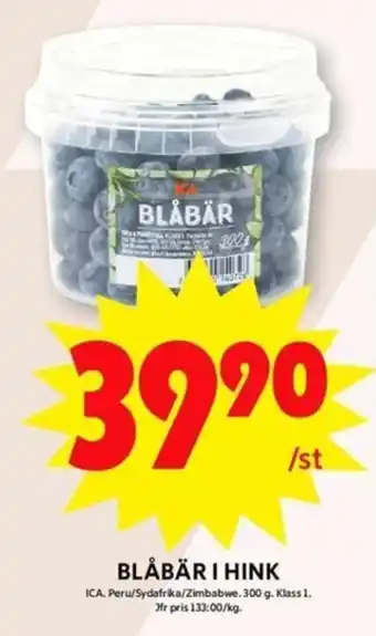 ICA Maxi Blåbär i Hink erbjuda
