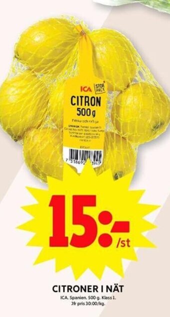 ICA Maxi Citroner i Nät erbjuda
