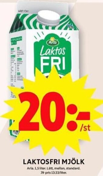 ICA Maxi Laktosfri Mjölk erbjuda