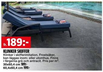 Bauhaus Klinker skiffer erbjuda