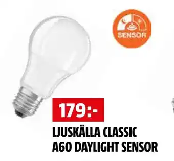 Bauhaus Ljuskälla classic a60 daylight sensor erbjuda