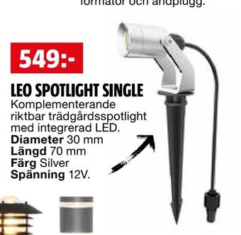 Bauhaus Leo spotlight single erbjuda