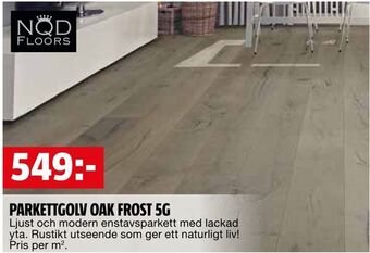 Bauhaus Parkettgolv oak frost 5g erbjuda