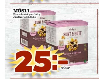 Bonum Matmarknad Müsli erbjuda