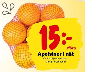 City Gross Apelsiner i nät erbjuda