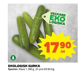 Coop Extra Ekologisk gurka erbjuda