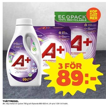 Coop Extra Tvättmedel erbjuda