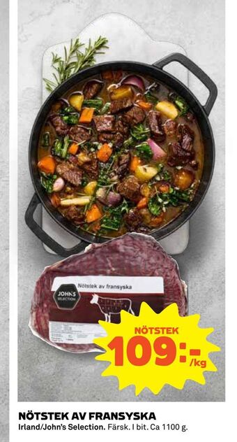 Coop Konsum Nötstek av fransyska erbjuda