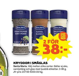 Stora Coop Kryddor i småglas erbjuda