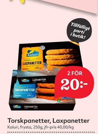 Torskpanetter, laxpanetter