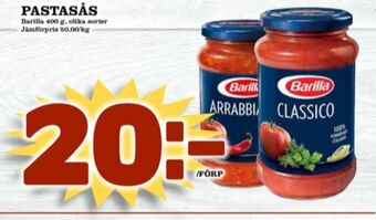 Matdax Barilla pastasås erbjuda