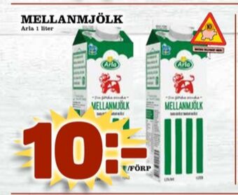 Matdax Arla mellanmjölk erbjuda