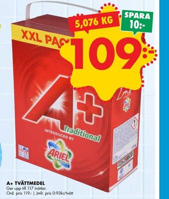 ÖoB A+ tvättmedel pulver erbjuda