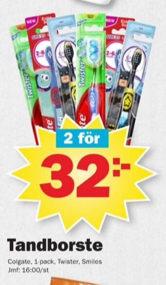 Pekås Colgate tandborste erbjuda