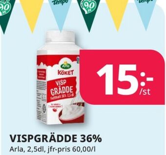 Tempo Arla köket vispgrädde erbjuda