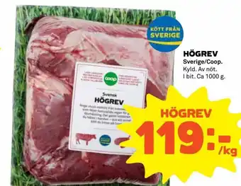 Coop Högrev Sverige erbjuda