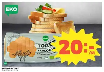 Coop Ekologisk toast erbjuda
