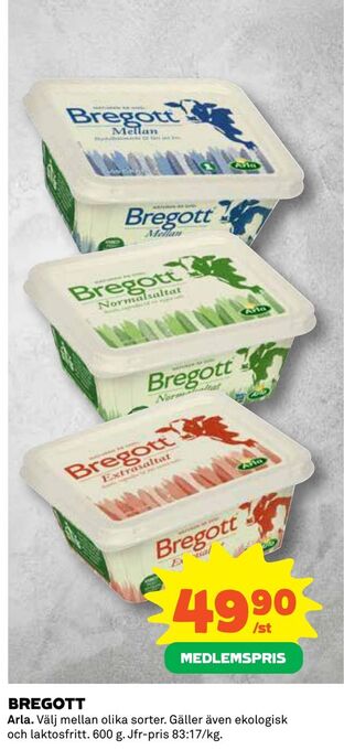 Coop Daglivs Bregott erbjuda