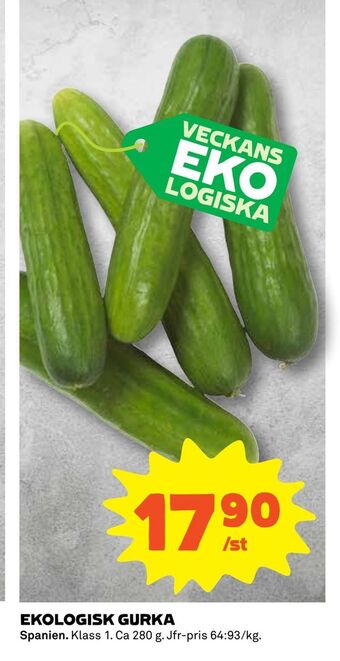 Coop Daglivs Ekologisk gurka erbjuda