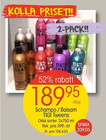 EKO Schampo / balsam tigi tweens erbjuda