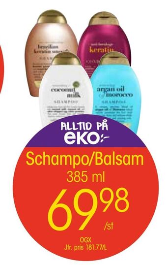 EKO Schampo/balsam erbjuda