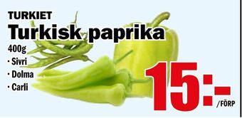 Matdax Turkisk paprika erbjuda